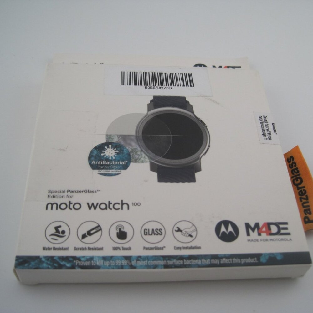 Antibacterial Special PanzerGlass Screen Protector for Motorola Moto Watch 100